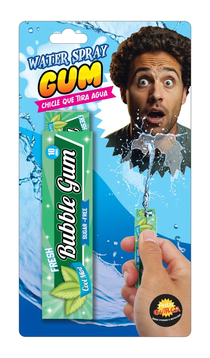 Kaugummi Fopartikel Wasser Sprühen