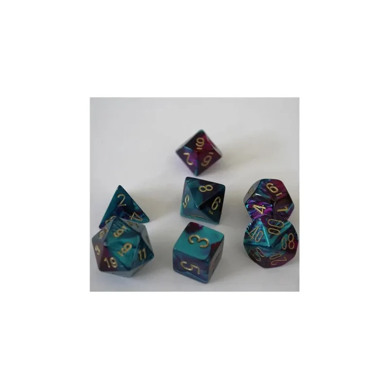 Chessex Gemini Purple-Teal 7er Set
