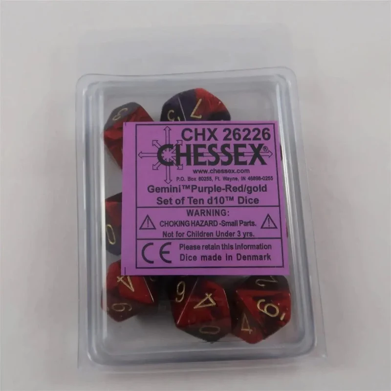Chessex Gemini purple-red 10 x W10 Set
