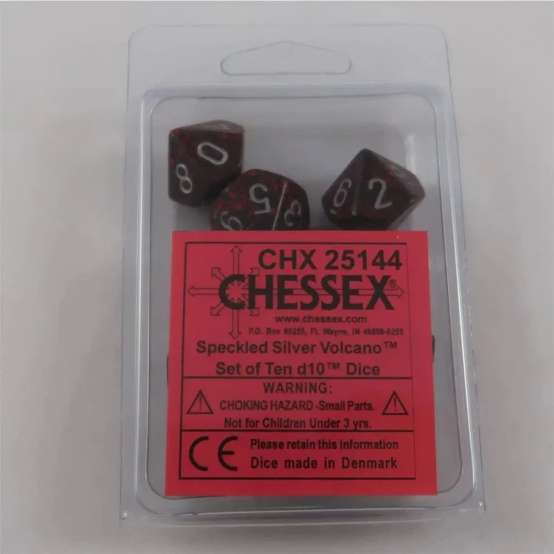 Chessex Speckled Silver Volcano 10 x W10 Set