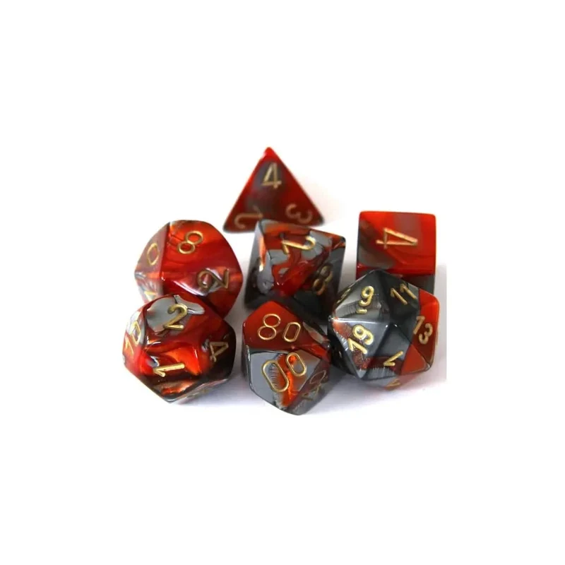 Chessex Gemini Orange-Steel Set