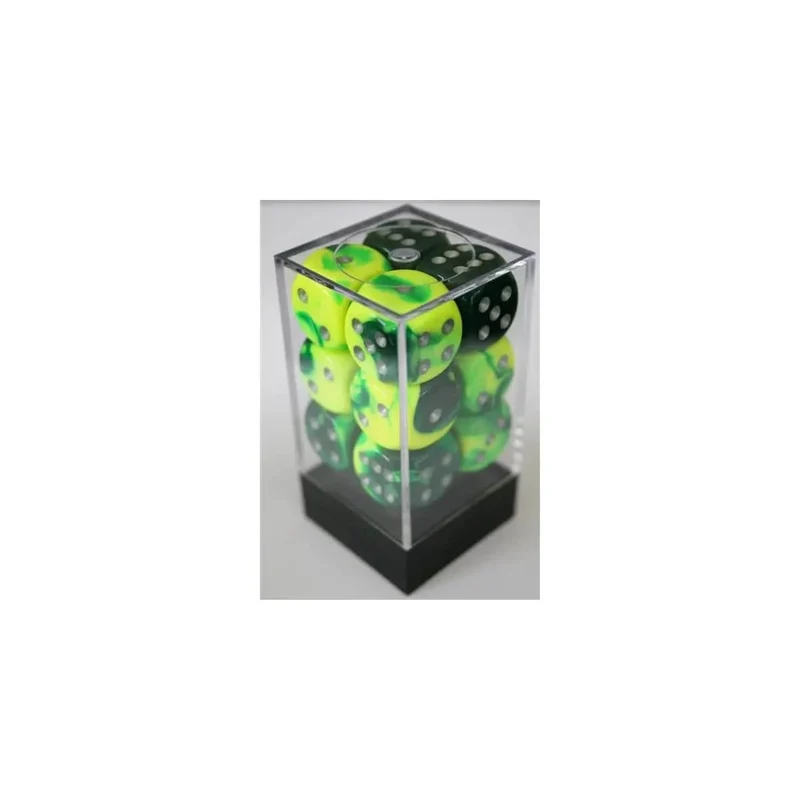 Chessex Gemini Green-Yellow W6 16mm Set