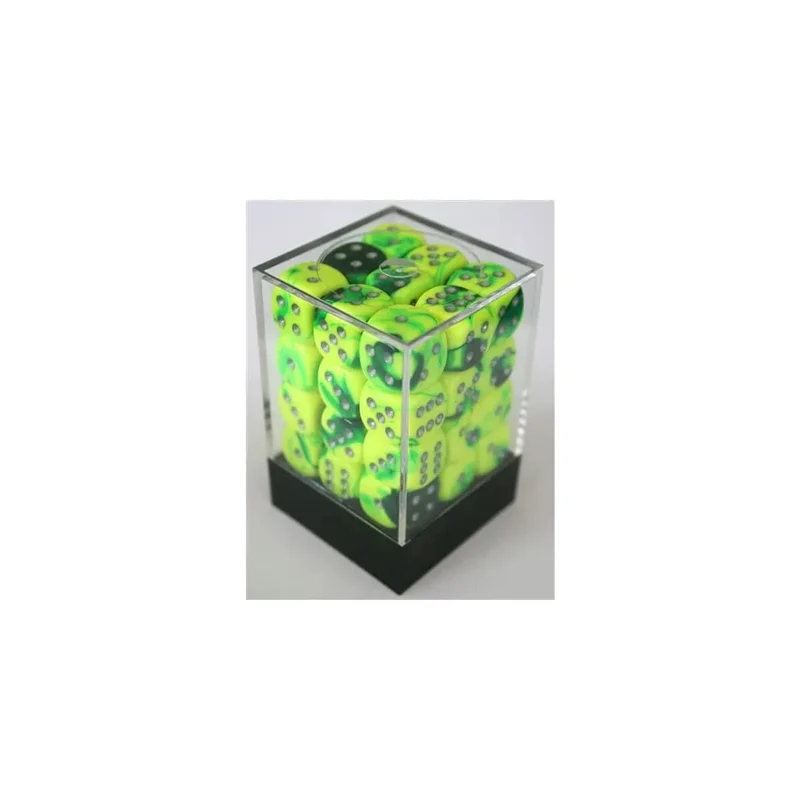 Chessex Gemini Green-Yellow W6 12mm Set