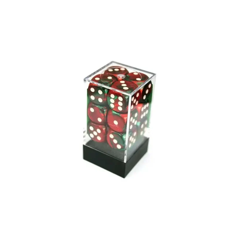 Chessex Gemini Green-Red W6 16mm Set