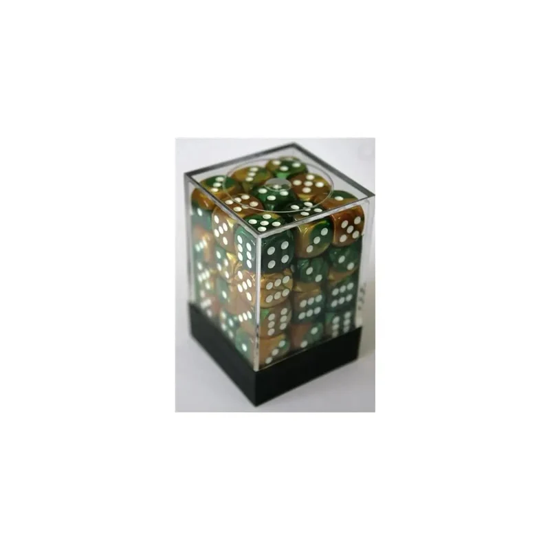 Chessex Gemini Gold-Green W6 12mm Set