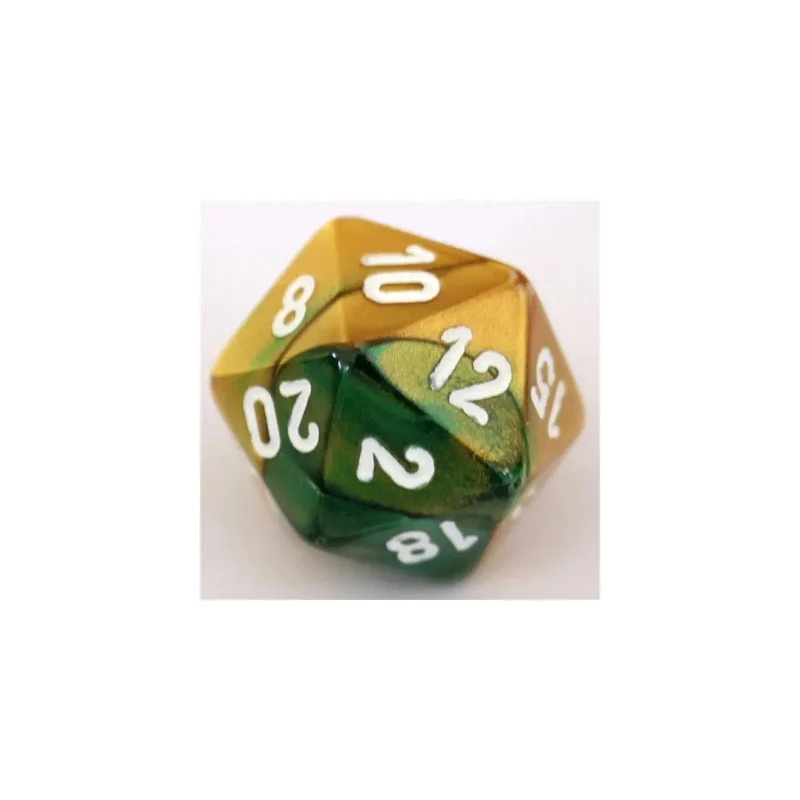 Chessex Gemini Gold-Green W20