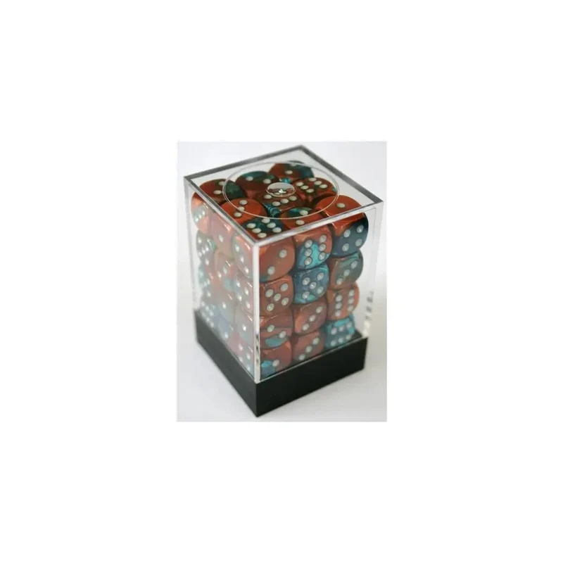 Chessex Gemini Copper-Teal W6 12mm Set