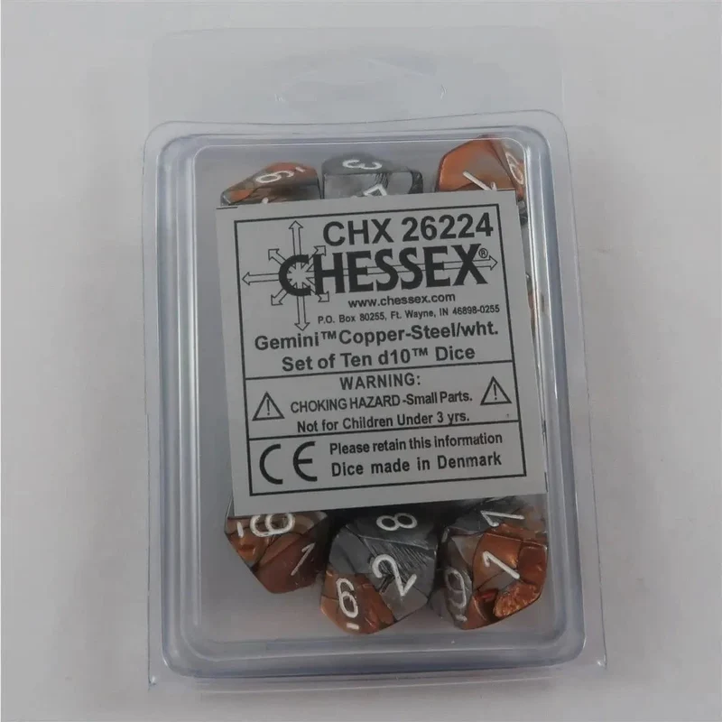 Chessex Gemini copper-steel 10 x W10 Set