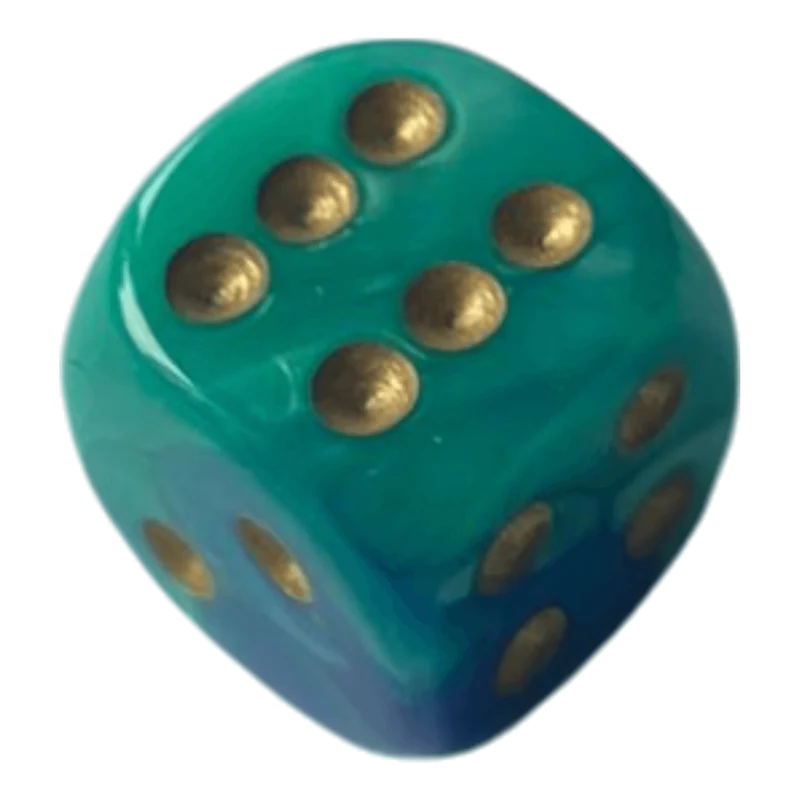 Chessex Gemini Blue-Teal W6 12mm