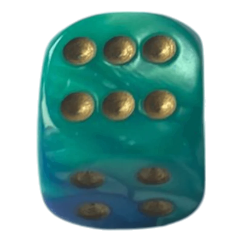 Chessex Gemini Blue-Teal W6 12mm