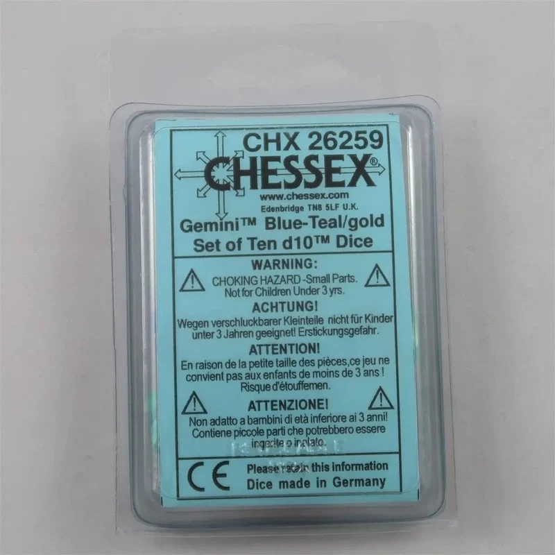 Chessex Gemini blue-teal 10 x W10 Set