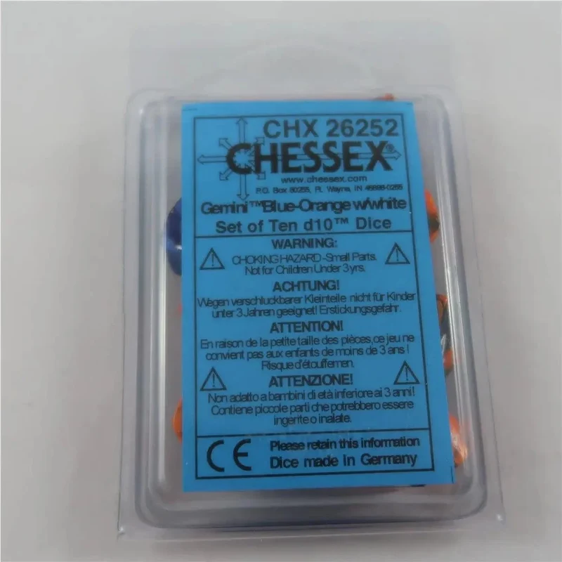 Chessex Gemini blue-orange 10 x W10 Set