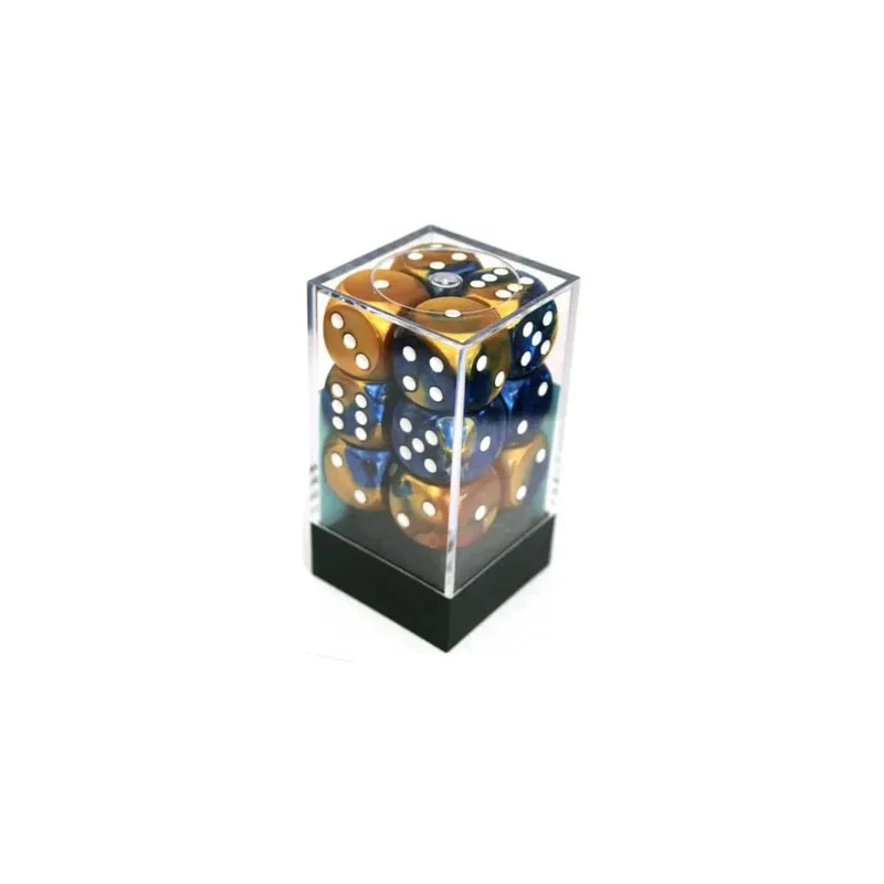 Chessex Gemini Blue-Gold W6 16mm Set