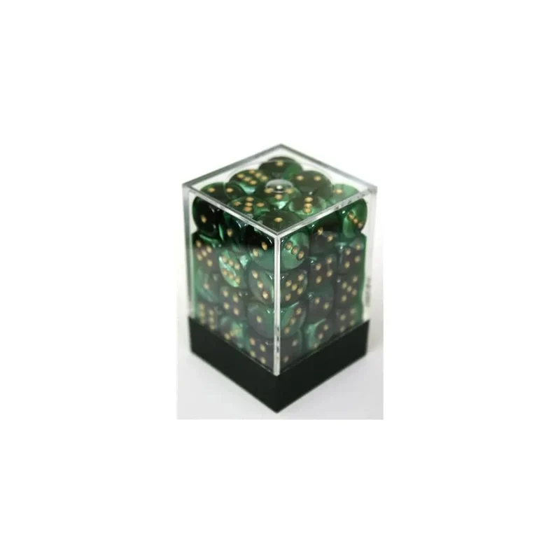 Chessex Gemini Black-Green W6 12mm Set