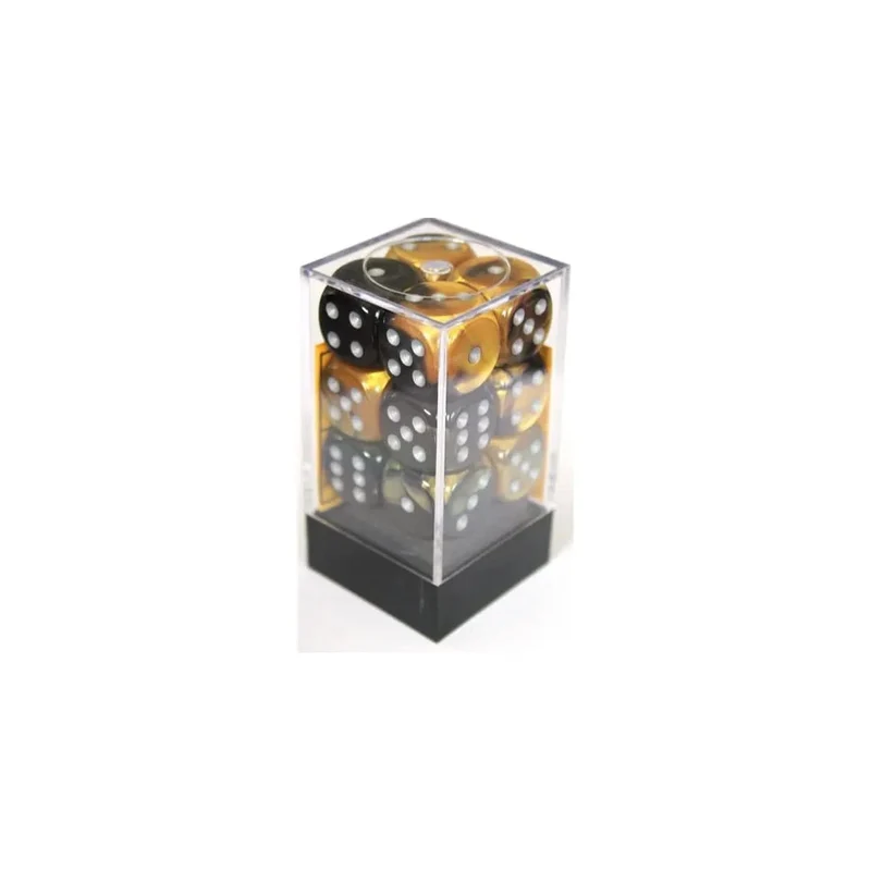 Chessex Gemini Black-Gold W6 16mm Set