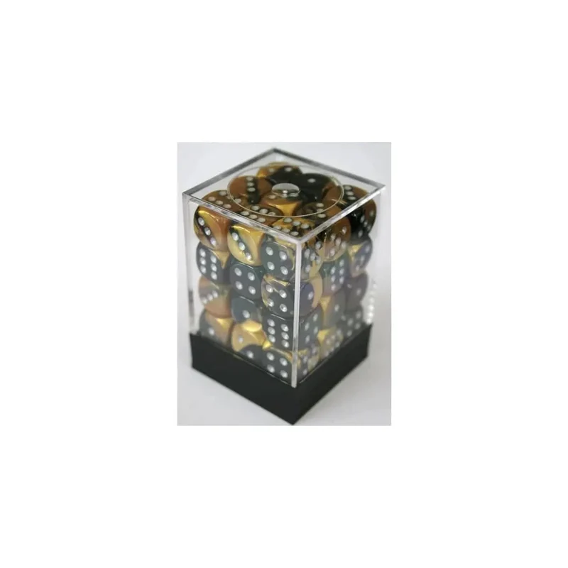 Chessex Gemini Black-Gold W6 12mm Set