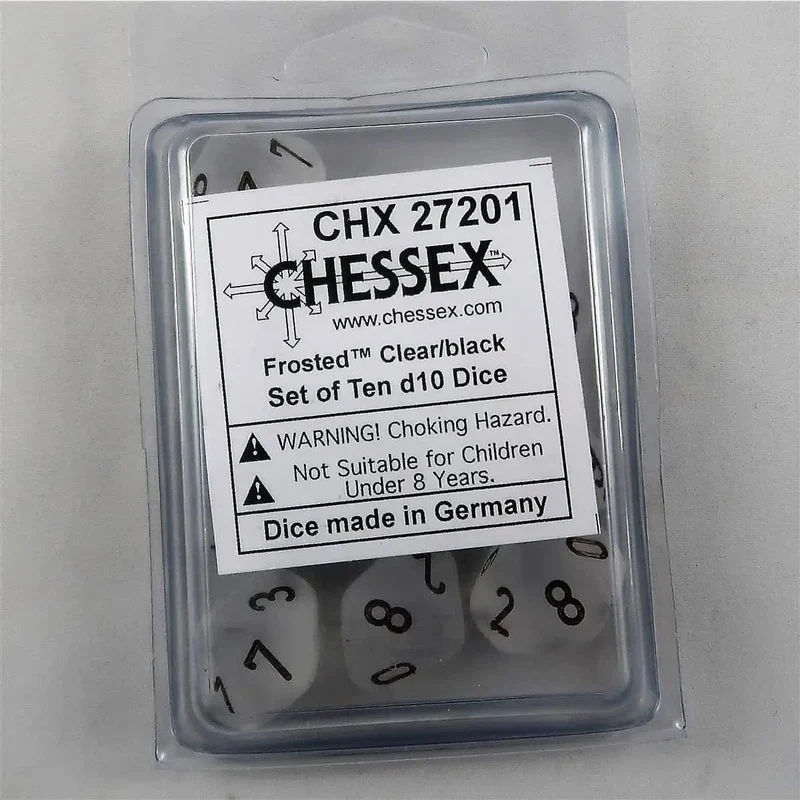 Chessex Frosted Clear 10 x W10 Set