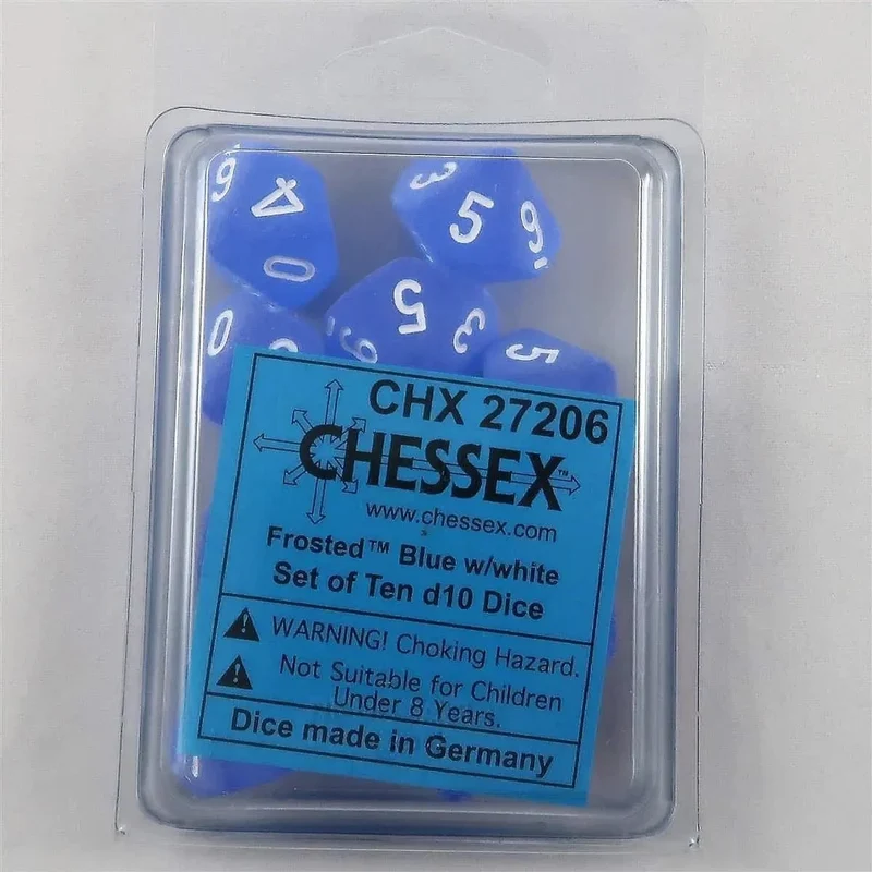 Chessex Frosted Blue 10 x W10 Set