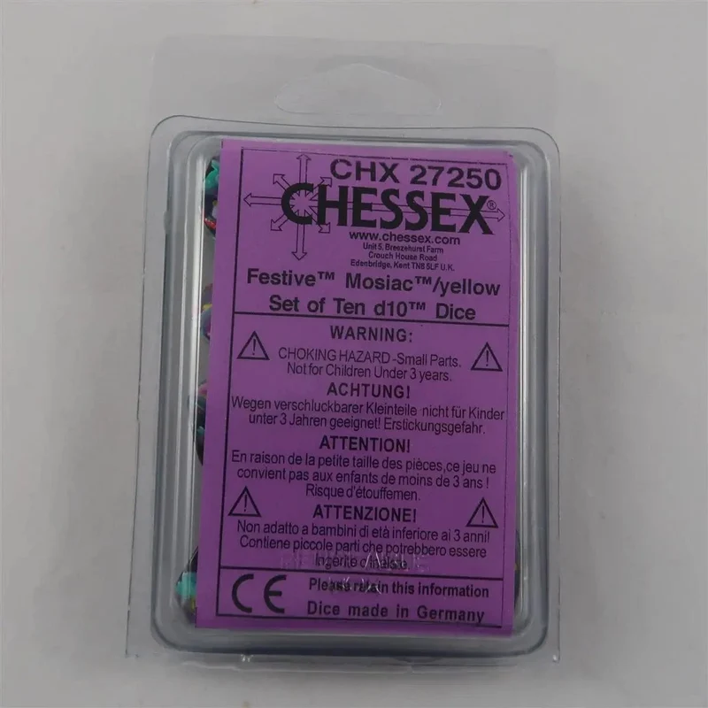 Chessex Festive Mosaic 10 x W10 Set