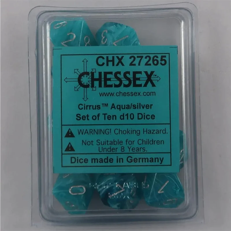 Chessex Cirrus Aqua 10 x W10 Set