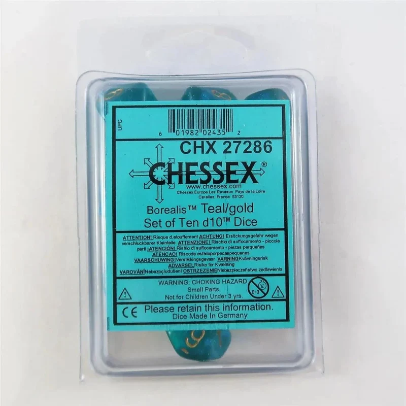 Chessex Borealis Teal 10 x W10 Set