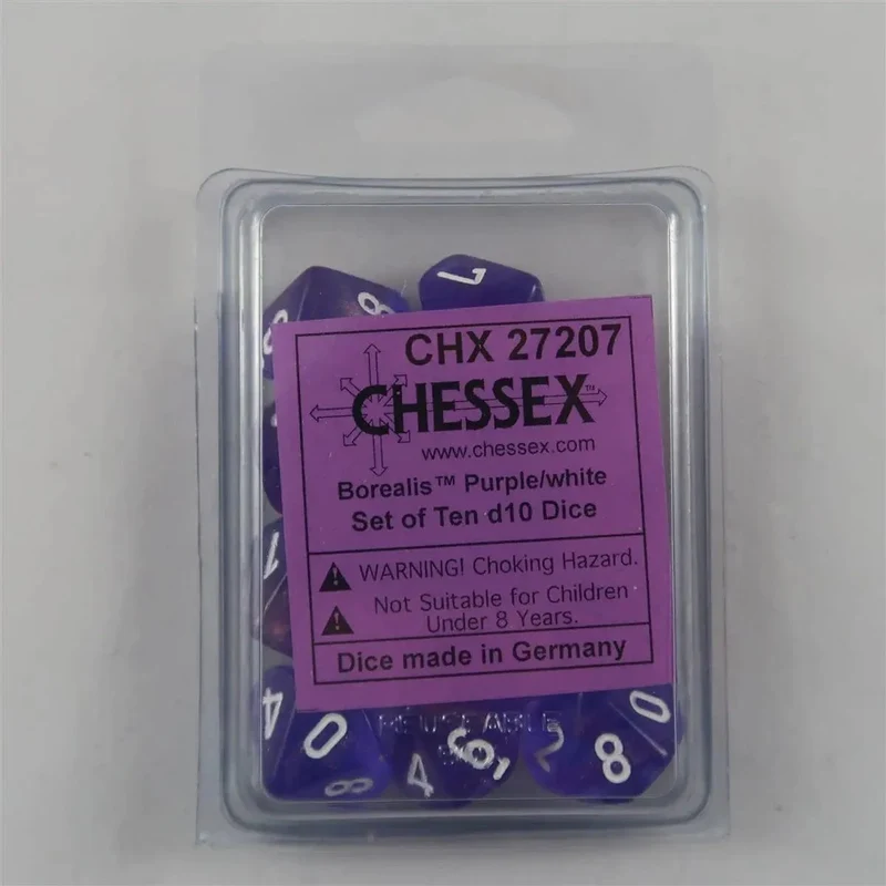 Chessex Borealis Purple 10 x W10 Set