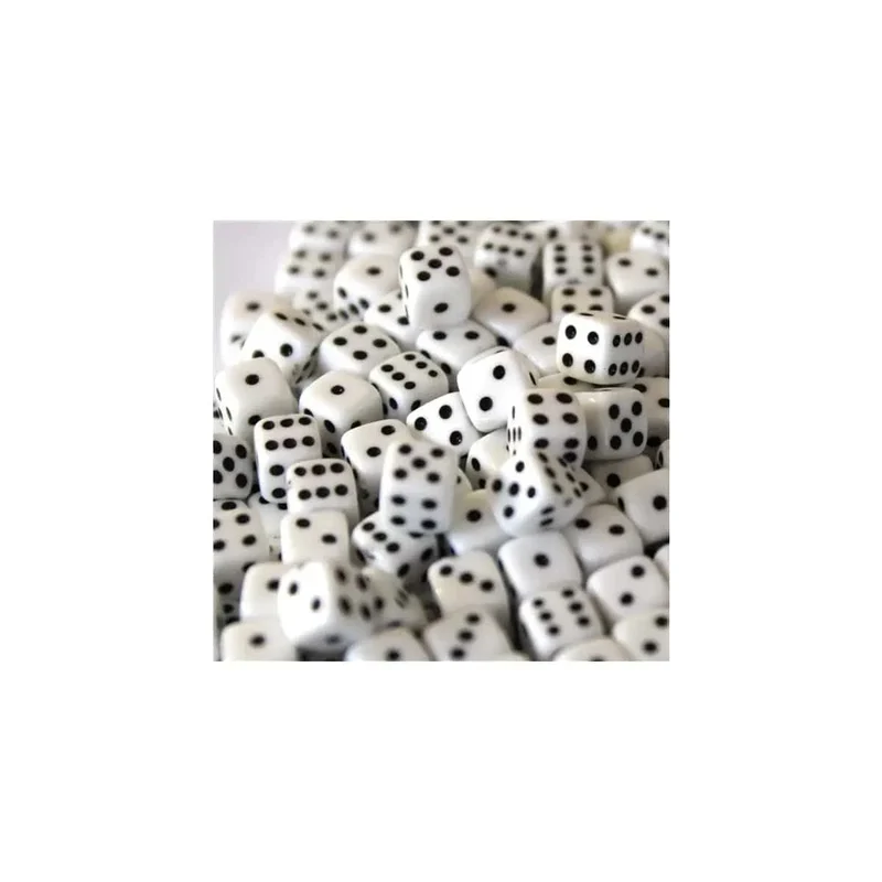5mm Würfel Opaque White 250 Stück