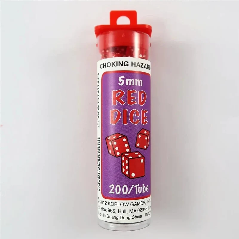5mm Würfel Opaque Red 200 Stück