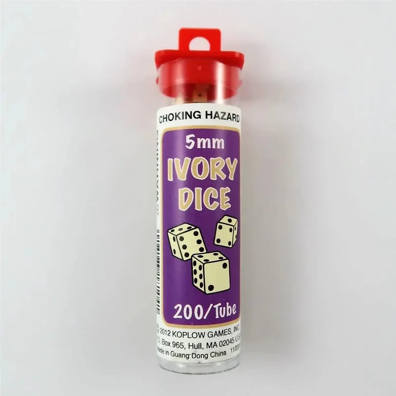 5mm Würfel Opaque Ivory 200 Stück