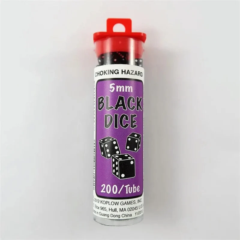 5mm Würfel Opaque Black 200 Stück