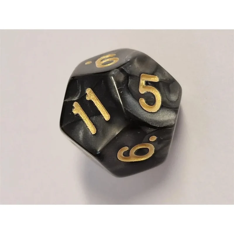 Perlmutt schwarz-grau/gold Set