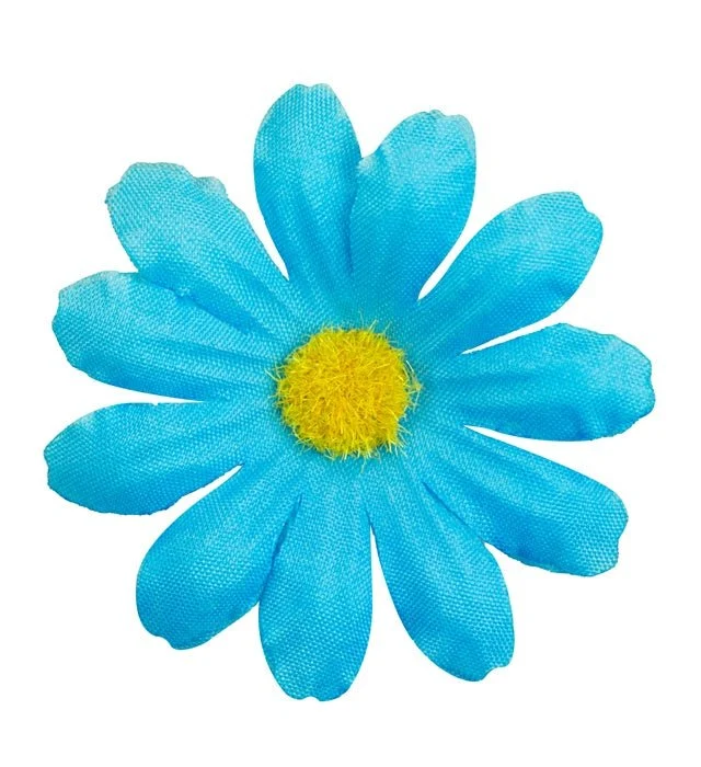 Set mit 20 dekorativen hellblauen Blumen