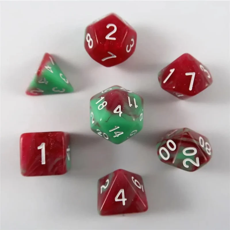 Shimmer Dice pink-teal Set