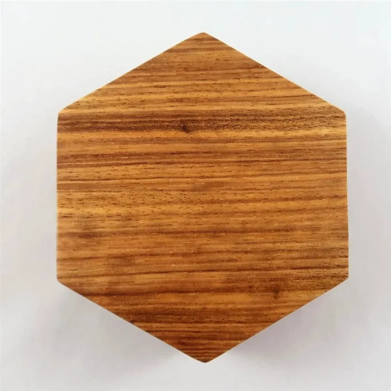 Holzbox Zebra Wood sechseckig