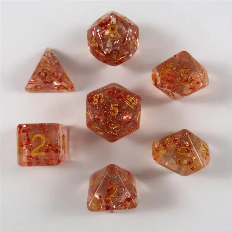 Transparent Red Flakes Set