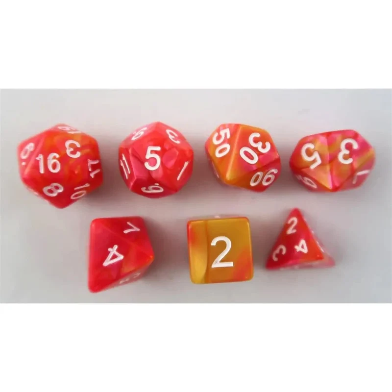 Marmoriert orange-pink/weiß