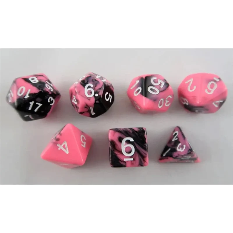 Marmoriert pink-schwarz/weiß