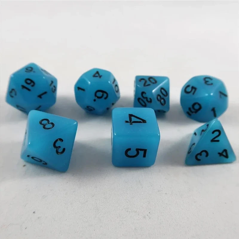 Fluoreszierende Würfel blau Set