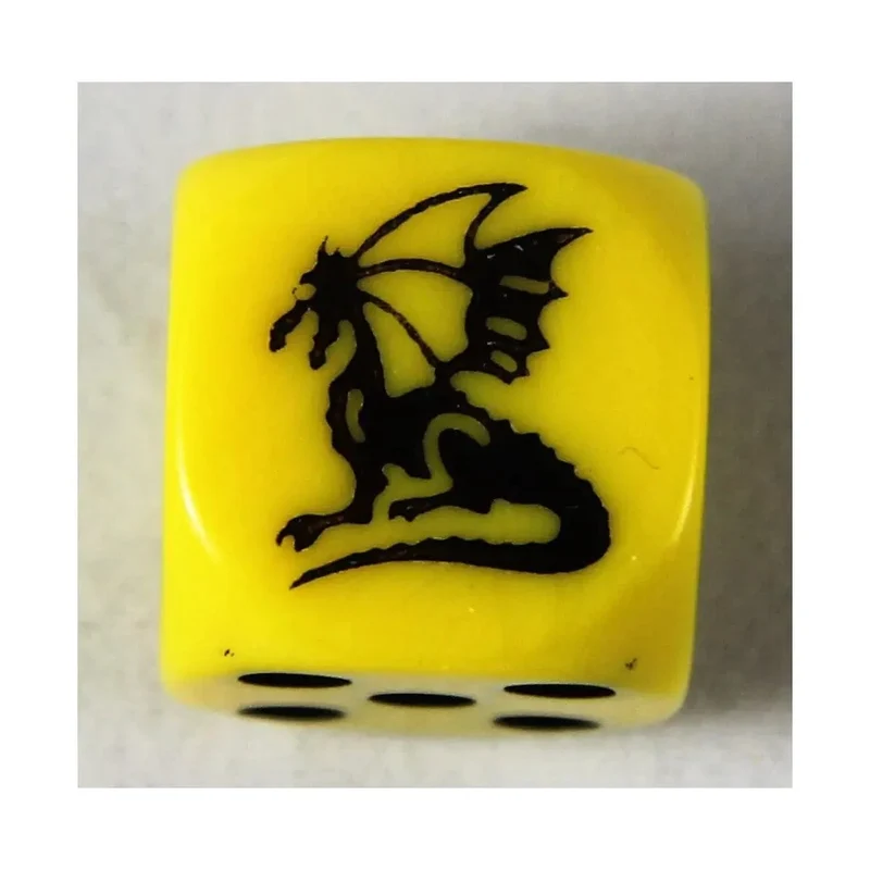 DrachenWürfel W6 gelb