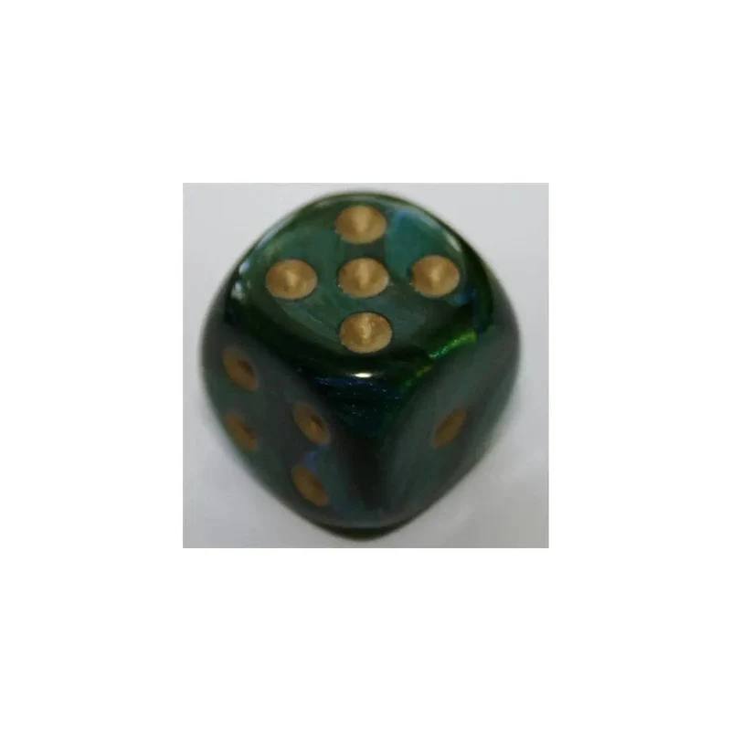 Chessex Scarab Jade/Gold W6 16mm