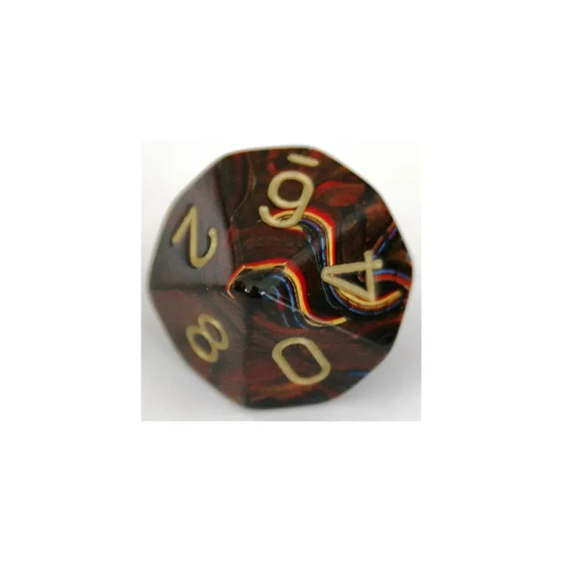 Chessex Scarab Blue-Blood/Gold W10