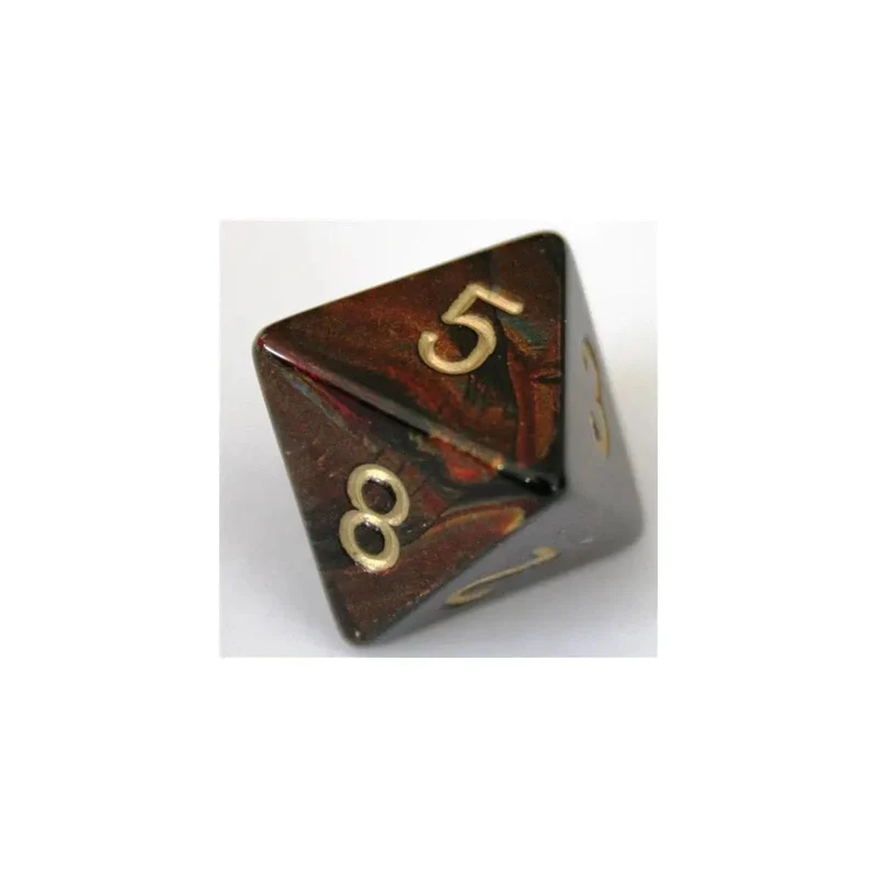 Chessex Scarab Blue-Blood/Gold W8