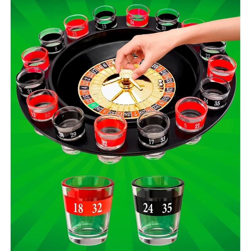 Rot-Schwarz-Getränkespiel Roulette