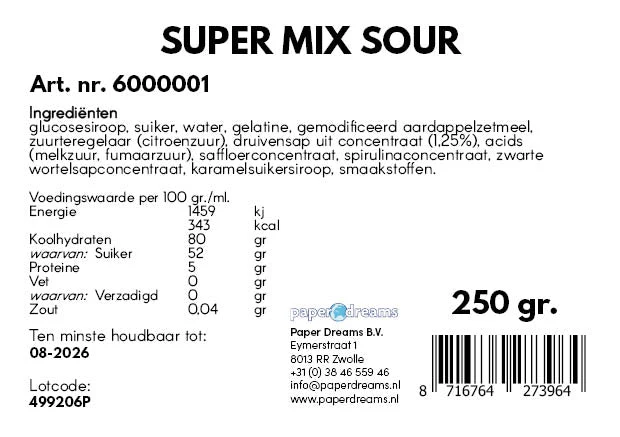 Super Sour Mix Bonbon 250gr