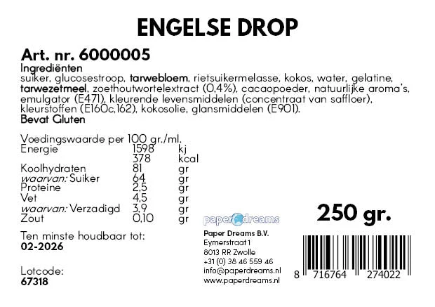 Englisches Lakritz Bonbon 250gr