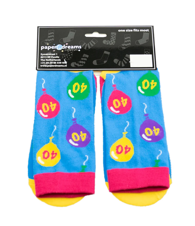 Lustige Socken 40 Jahre Luftballons 1 Paar