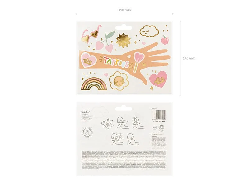 Tattoos Blumen Mix 14pcs