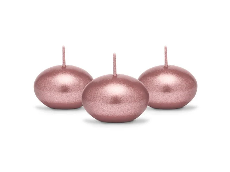 Schwimmende Kerze Rose Gold 4cm 50 Stk