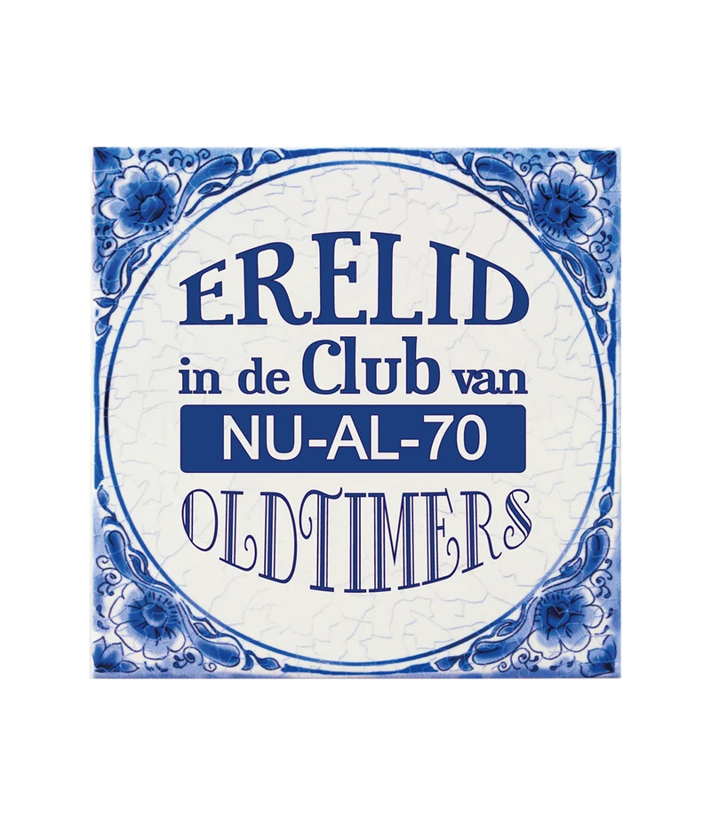 Delfter Blau Fliese 70 Jahre 14,5cm