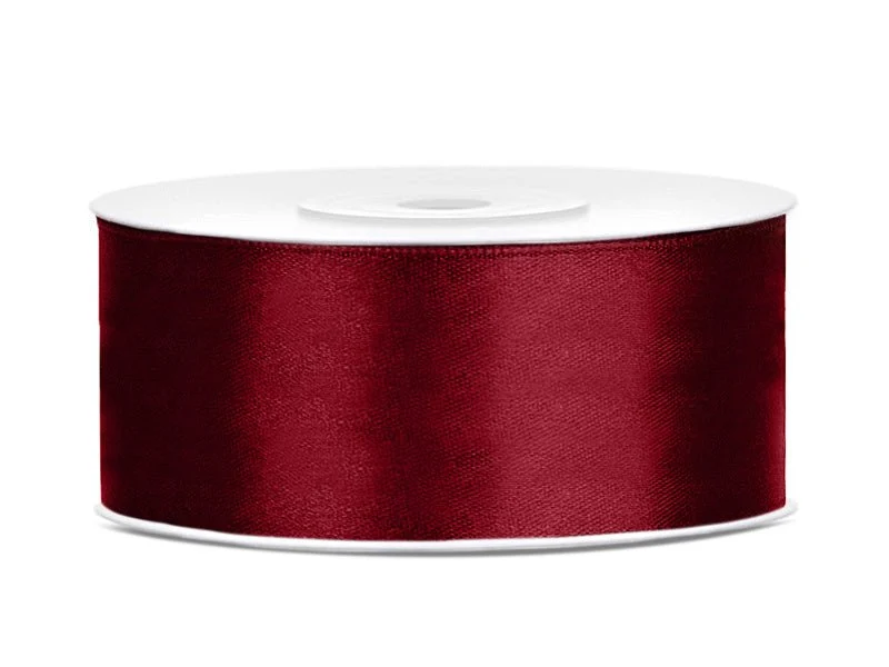 Satinband Bordeaux Rot 25mm 25m